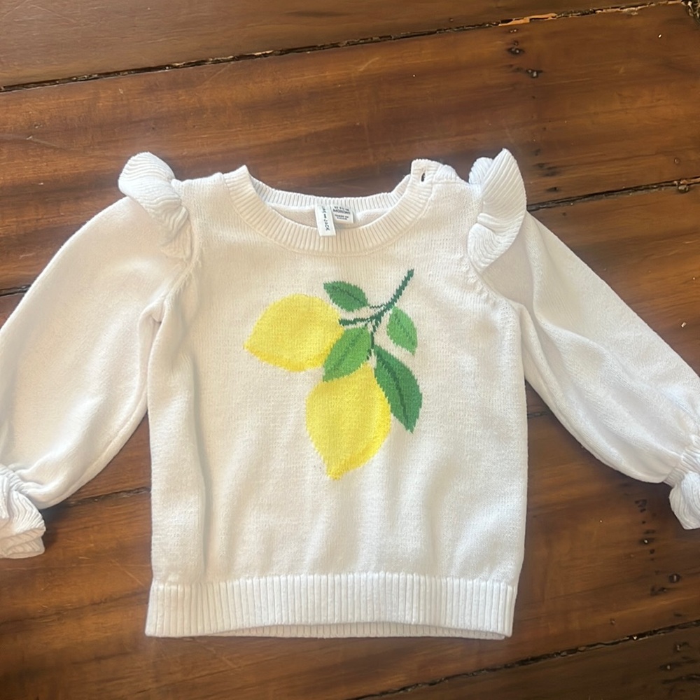 Janie and Jack lemon sweater